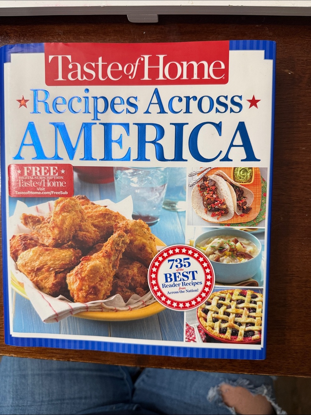 Taste of Home Recipes Across America Cookbook - Red, Blue, White Cover